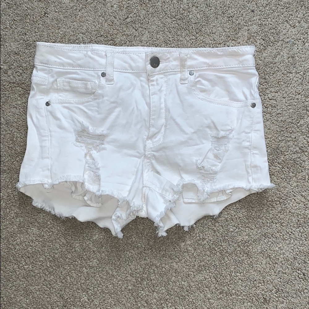 White jeans shorts